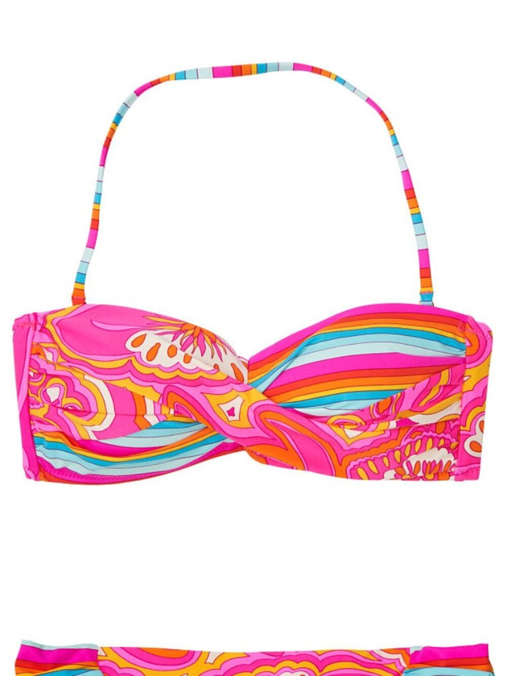 NWT Trina Turk Morning Sunrise Anniversary Bandeau Bikini Top 0